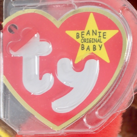 TY Beanie Baby GOBBLES TURKEY Rare Retired Vtg Birthday Nov 27 1996 Tag Error - Picture 10 of 15